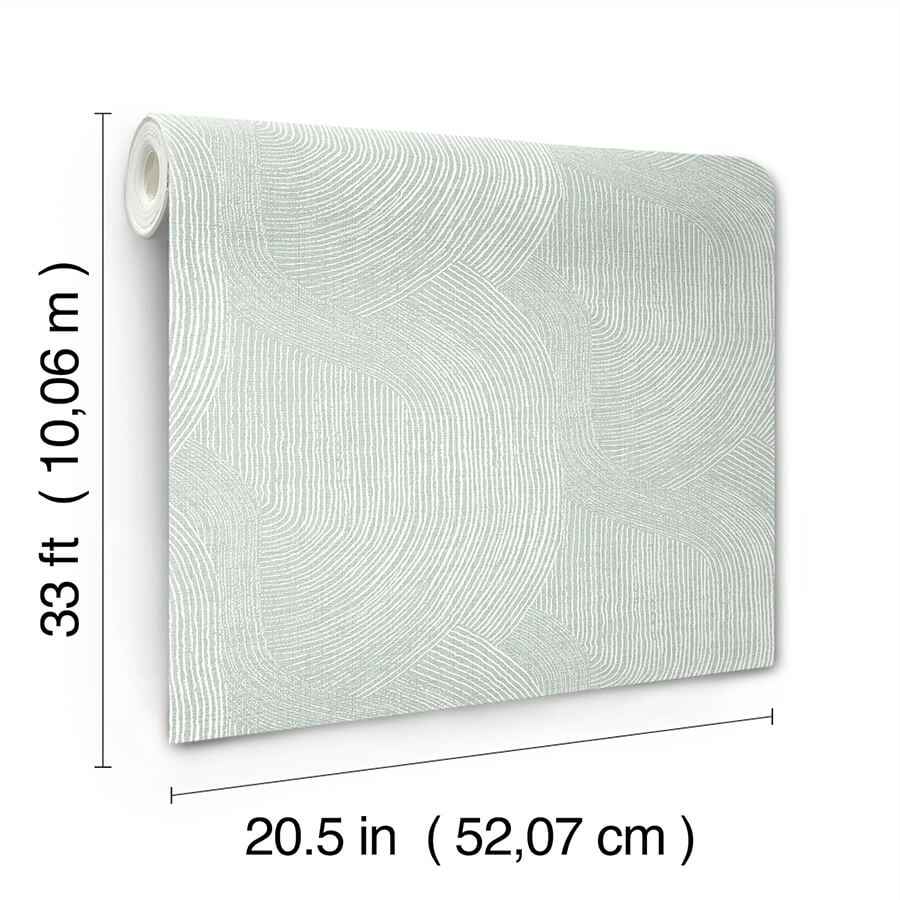 Folly Seafoam Zen Swirls Wallpaper - York Wallcoverings - 4172-27505 - York Wallcoverings Wallpaper