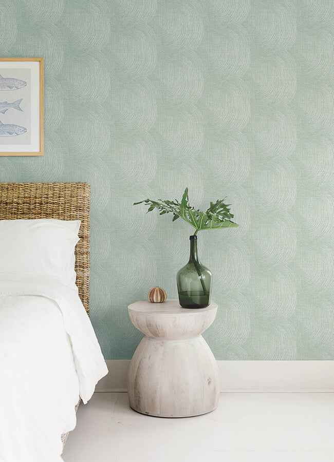 Folly Seafoam Zen Swirls Wallpaper - York Wallcoverings - 4172-27505 - York Wallcoverings Wallpaper