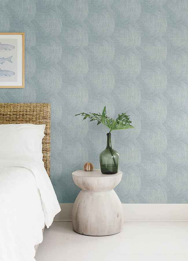 Folly Light Blue Zen Swirls Wallpaper - York Wallcoverings - 4172-27506 - York Wallcoverings Wallpaper