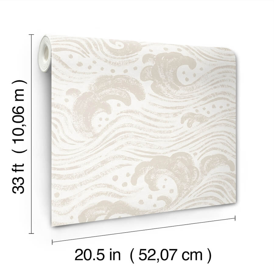 swell-beige-ocean-wave-wallpaper-york-wallcoverings-4172-27508 - York Wallcoverings Papel pintado
