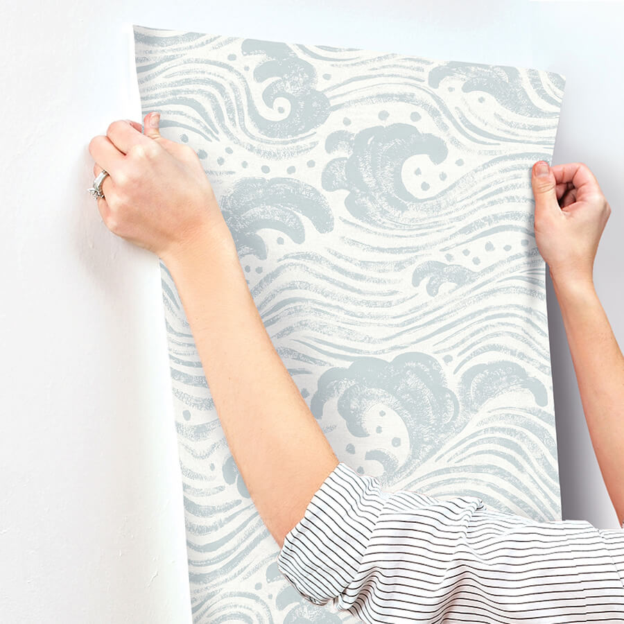 swell-light-blue-ocean-wave-wallpaper-york-wallcoverings-4172-27509 - York Wallcoverings Wallpaper