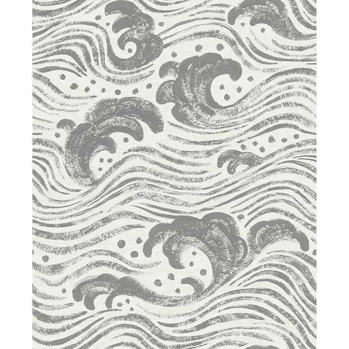 swell-charcoal-ocean-wave-wallpaper-york-wallcoverings-4172-27510 - York Wallcoverings Wallpaper