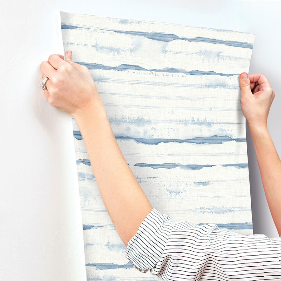 destin-blue-stripe-wallpaper-york-wallcoverings-4172-27516 - York Wallcoverings Wallpaper