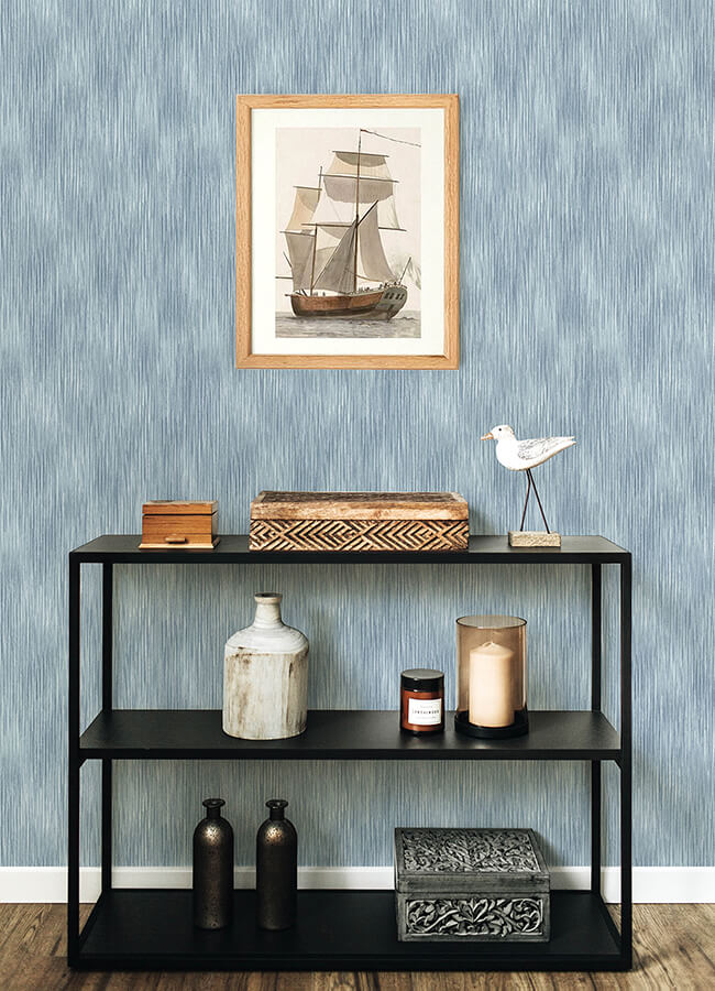 largo-sky-blue-striated-wallpaper-york-wallcoverings-4172-27523 - York Wallcoverings Papel pintado