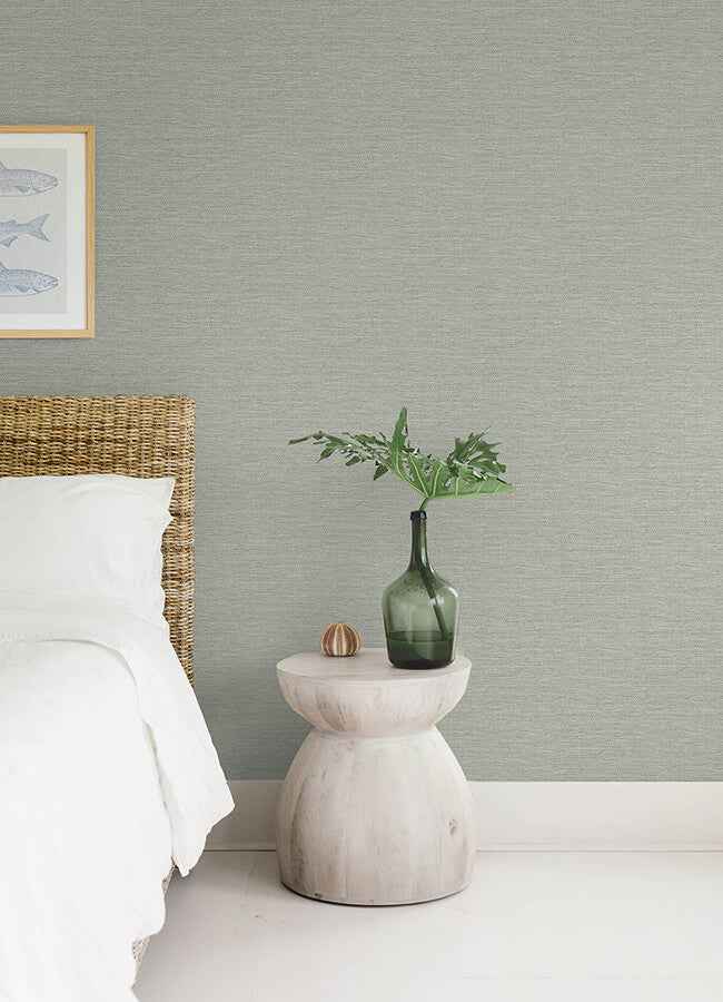 Malin Seafoam Faux Grasscloth Wallpaper - York Wallcoverings - 4172-27530 - York Wallcoverings Wallpaper