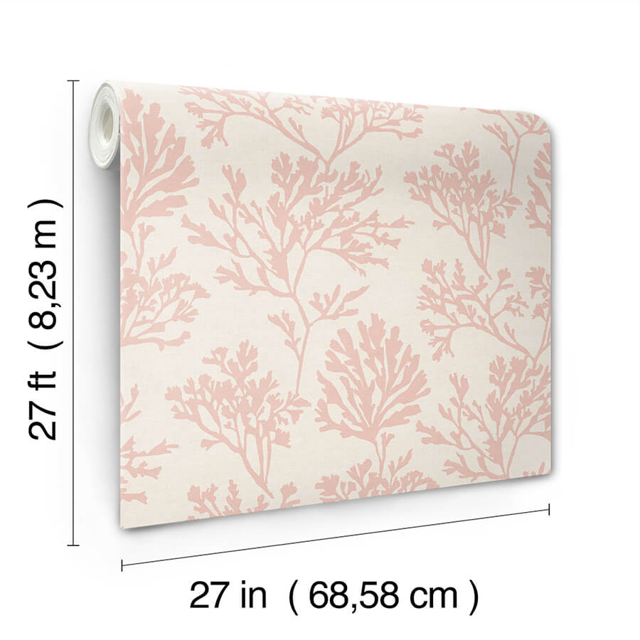 tortuga-pink-coral-weave-wallpaper-york-wallcoverings-4172-82000 - York Wallcoverings Papel pintado
