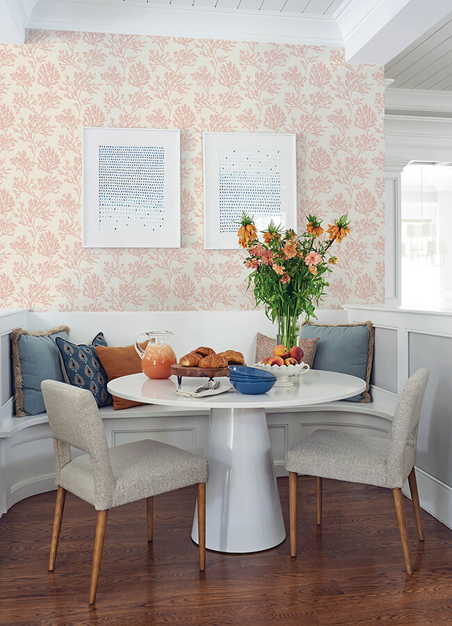 tortuga-pink-coral-weave-wallpaper-york-wallcoverings-4172-82000 - York Wallcoverings Papel pintado