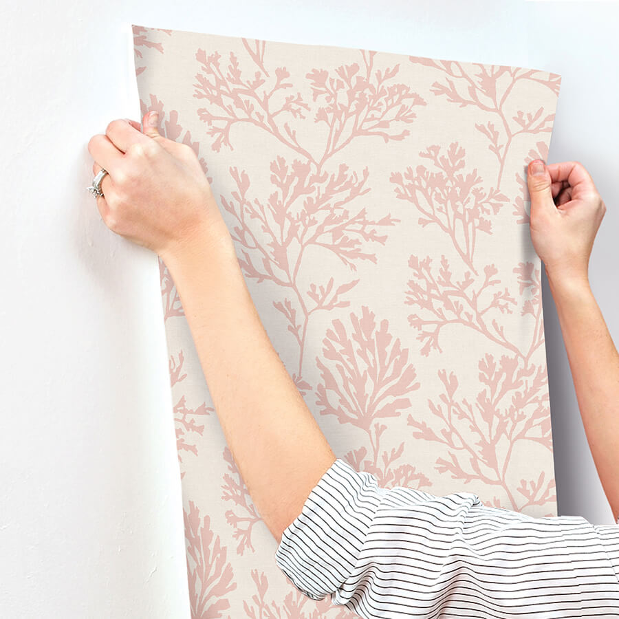tortuga-pink-coral-weave-wallpaper-york-wallcoverings-4172-82000 - York Wallcoverings Papel pintado