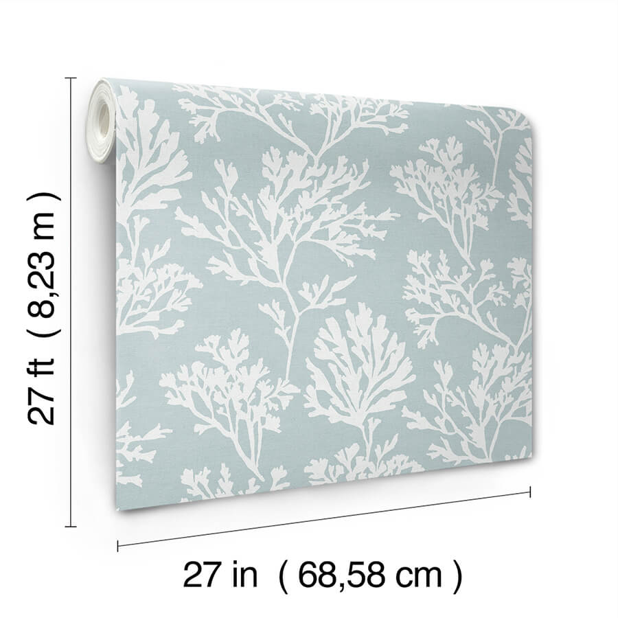 tortuga-sky-blue-coral-weave-wallpaper-york-wallcoverings-4172-82003 - York Wallcoverings Papel pintado