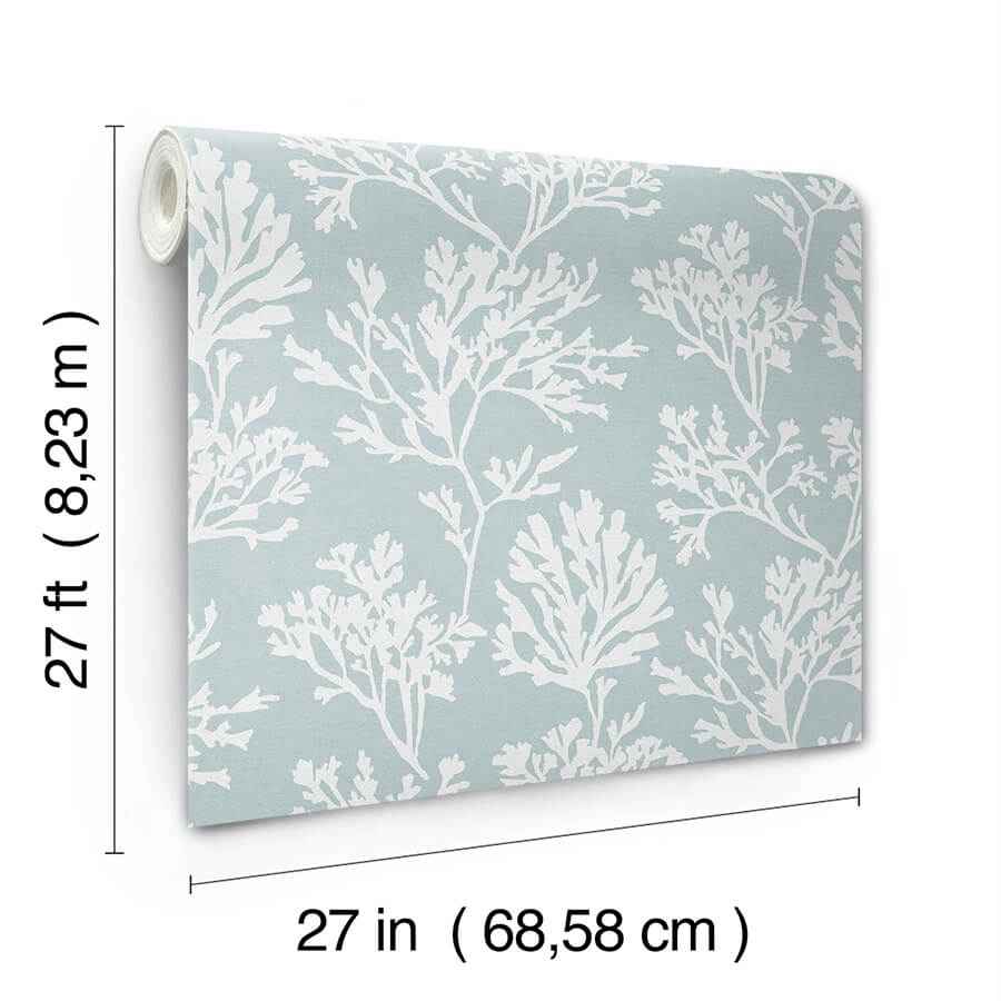 Tortuga Sky Blue Coral Weave Wallpaper - York Wallcoverings - 4172-82003 - York Wallcoverings Wallpaper