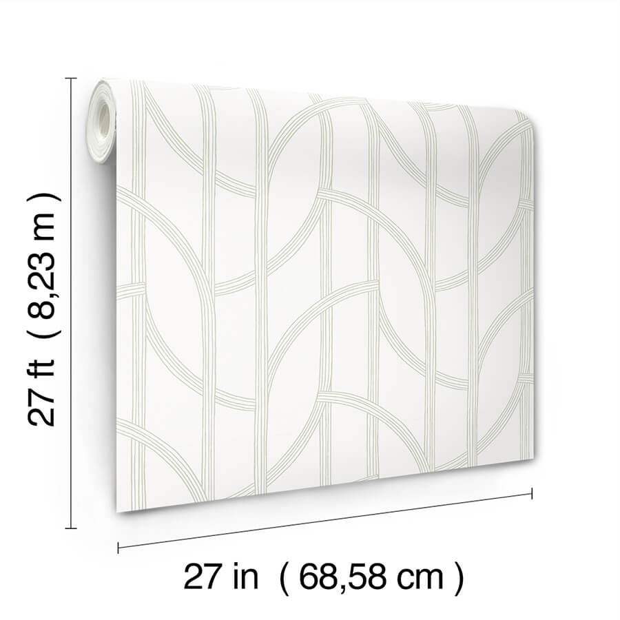salvo-light-green-curved-contours-wallpaper-york-wallcoverings-4172-82009 - York Wallcoverings Wallpaper