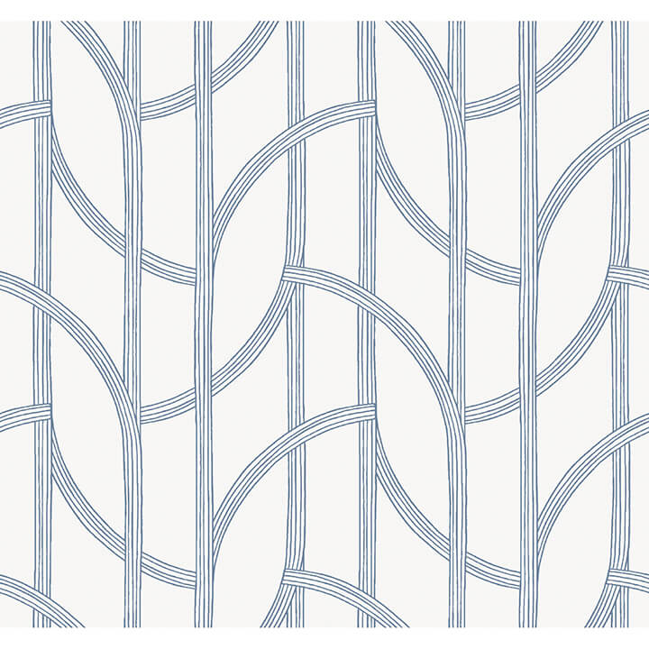 salvo-navy-curved-contours-wallpaper-york-wallcoverings-4172-82010 - York Wallcoverings Wallpaper