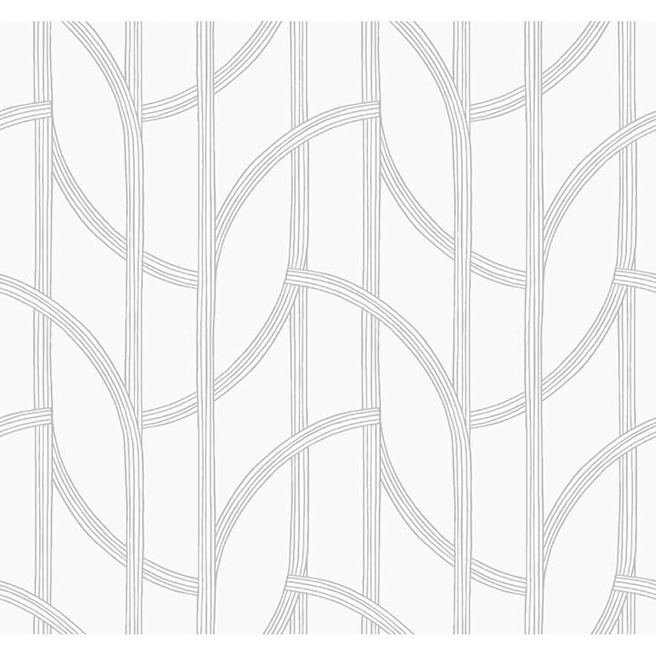 salvo-silver-curved-contours-wallpaper-york-wallcoverings-4172-82011 - York Wallcoverings Wallpaper