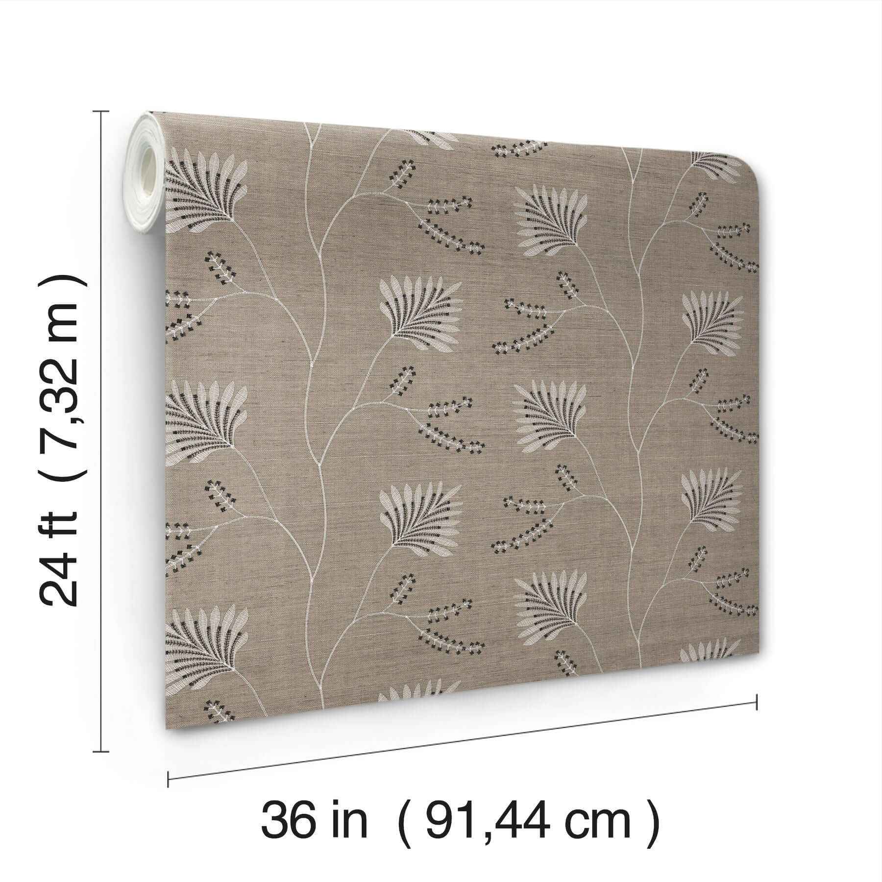 Laelynn Taupe Wallpaper - York Wallcoverings - MX9607 - York Wallcoverings Wallpaper