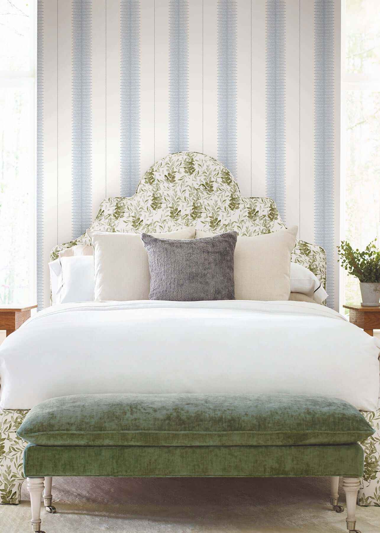 Tandem Stripe Blue Wallpaper - York Wallcoverings - MX9611