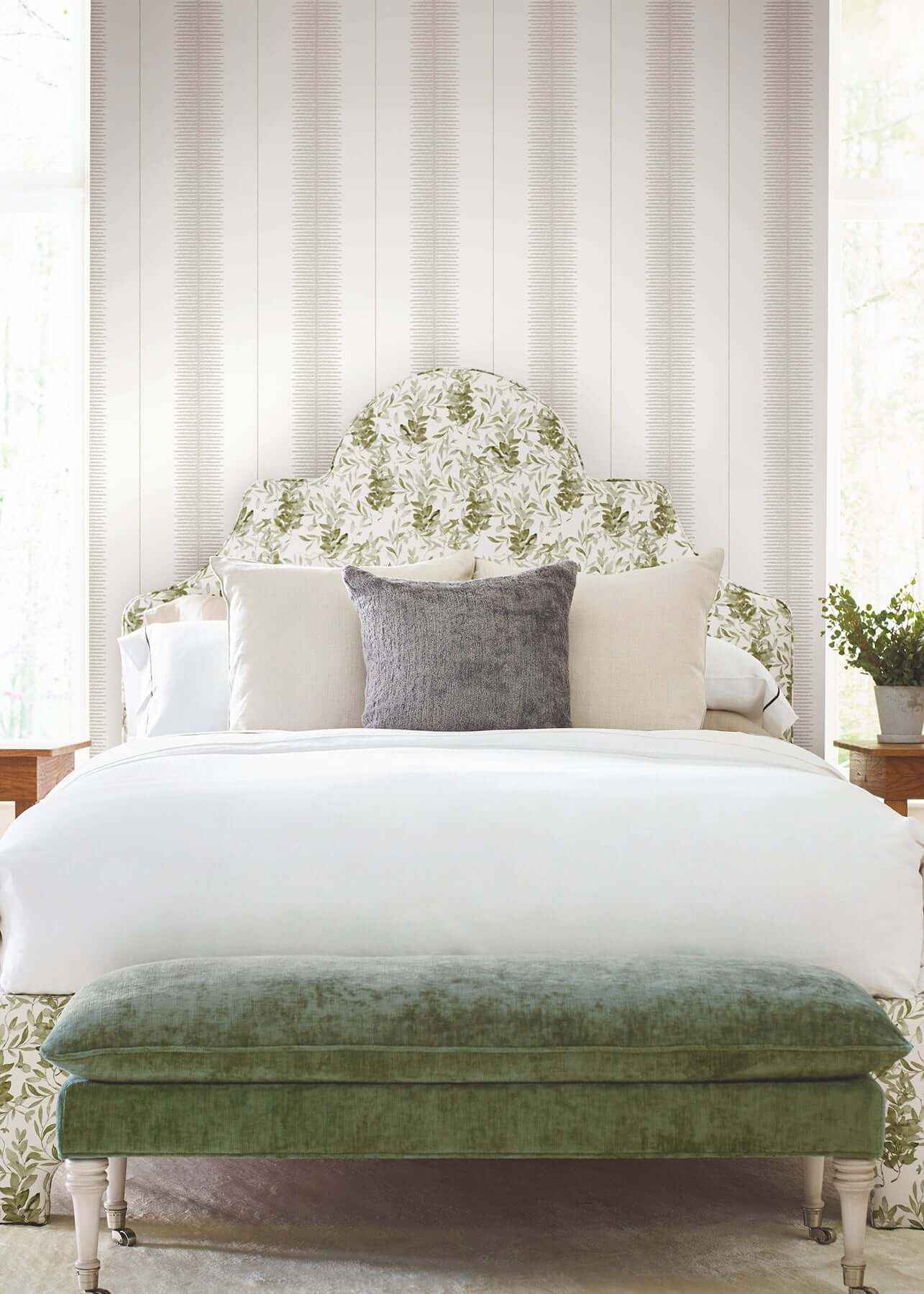 Tandem Stripe Taupe Wallpaper - York Wallcoverings - MX9612