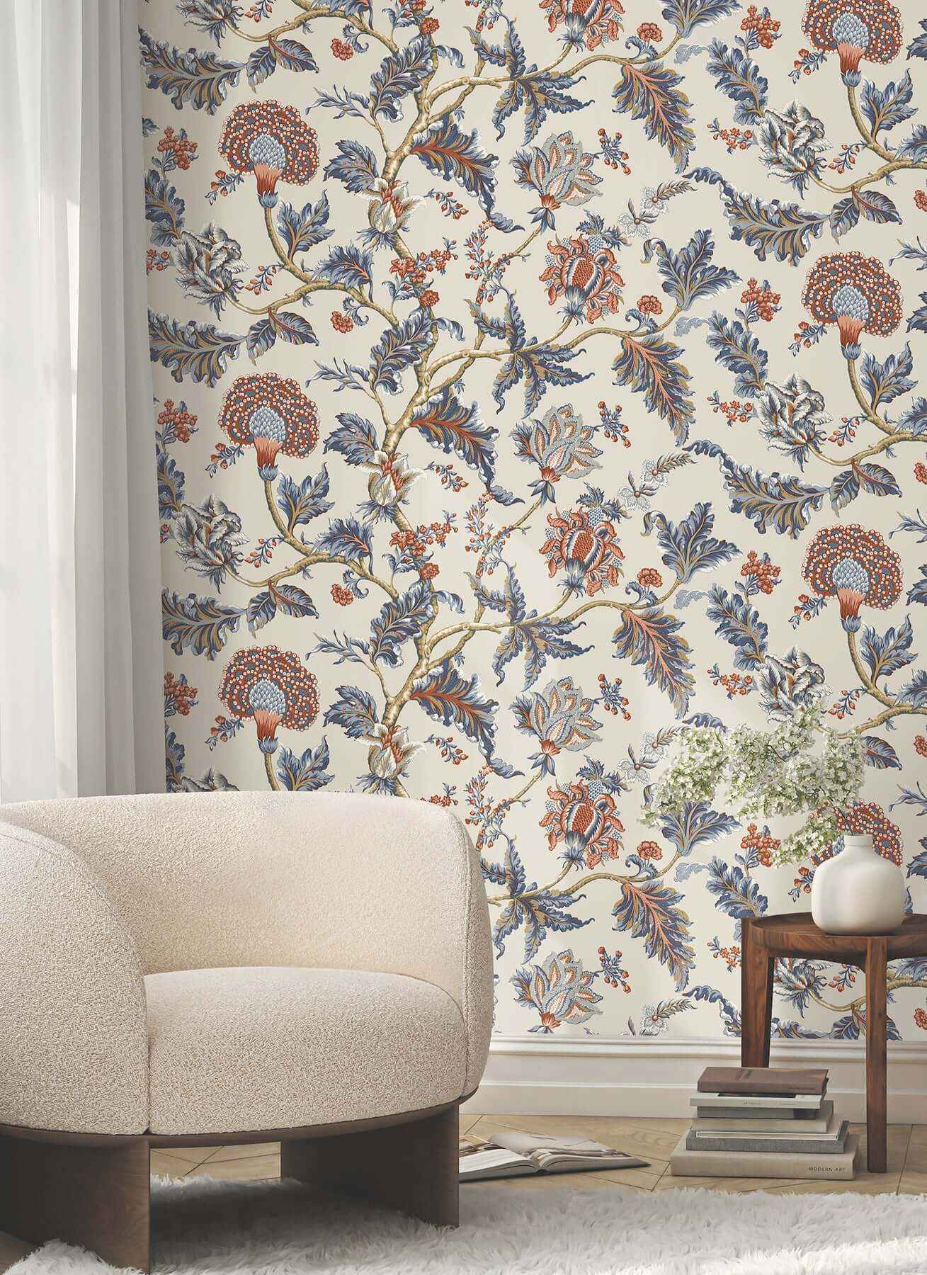 Monroe Navy Wallpaper - York Wallcoverings - MX9621W - York Wallcoverings Wallpaper