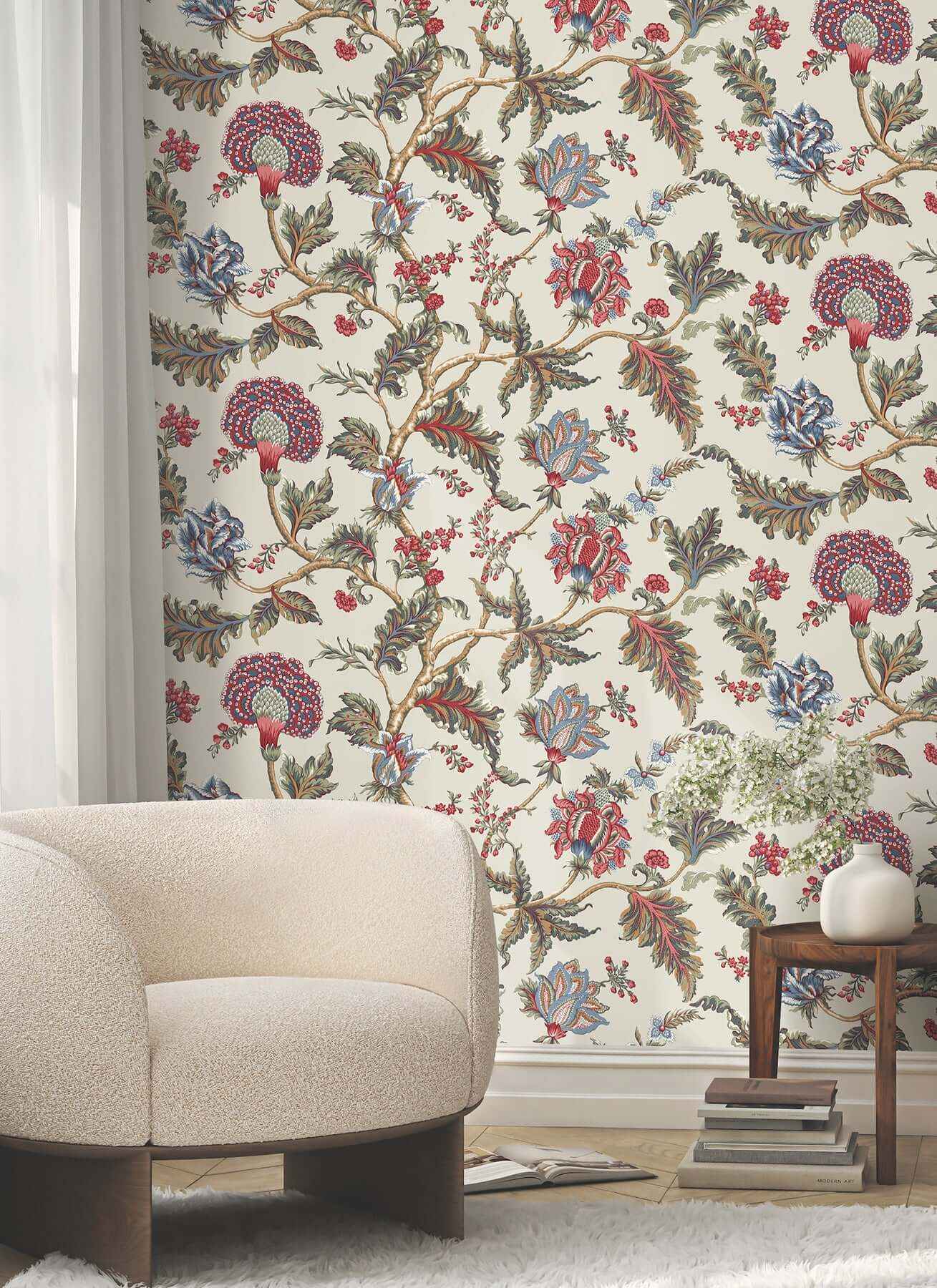 Monroe Cherry Wallpaper - York Wallcoverings - MX9623W - York Wallcoverings Wallpaper