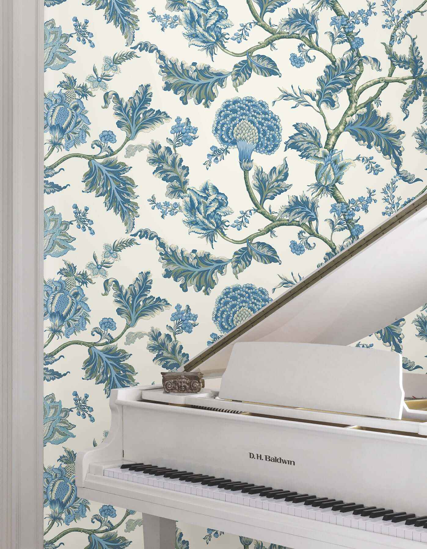 Monroe Blue Wallpaper - York Wallcoverings - MX9624W - York Wallcoverings Wallpaper