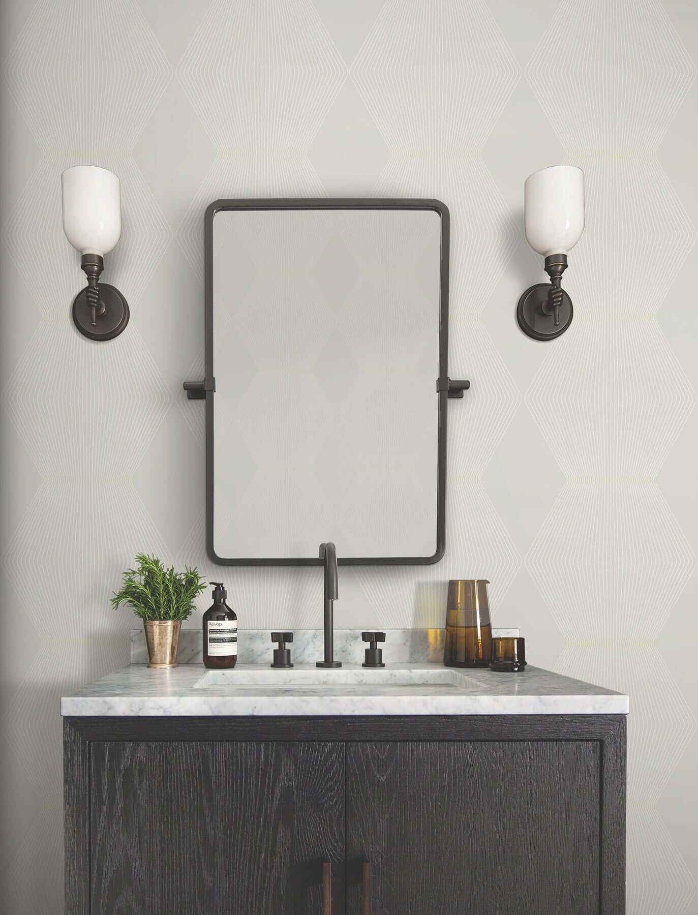 Diamond Legacy Soft Grey Wallpaper - York Wallcoverings - MX9633 - York Wallcoverings Wallpaper