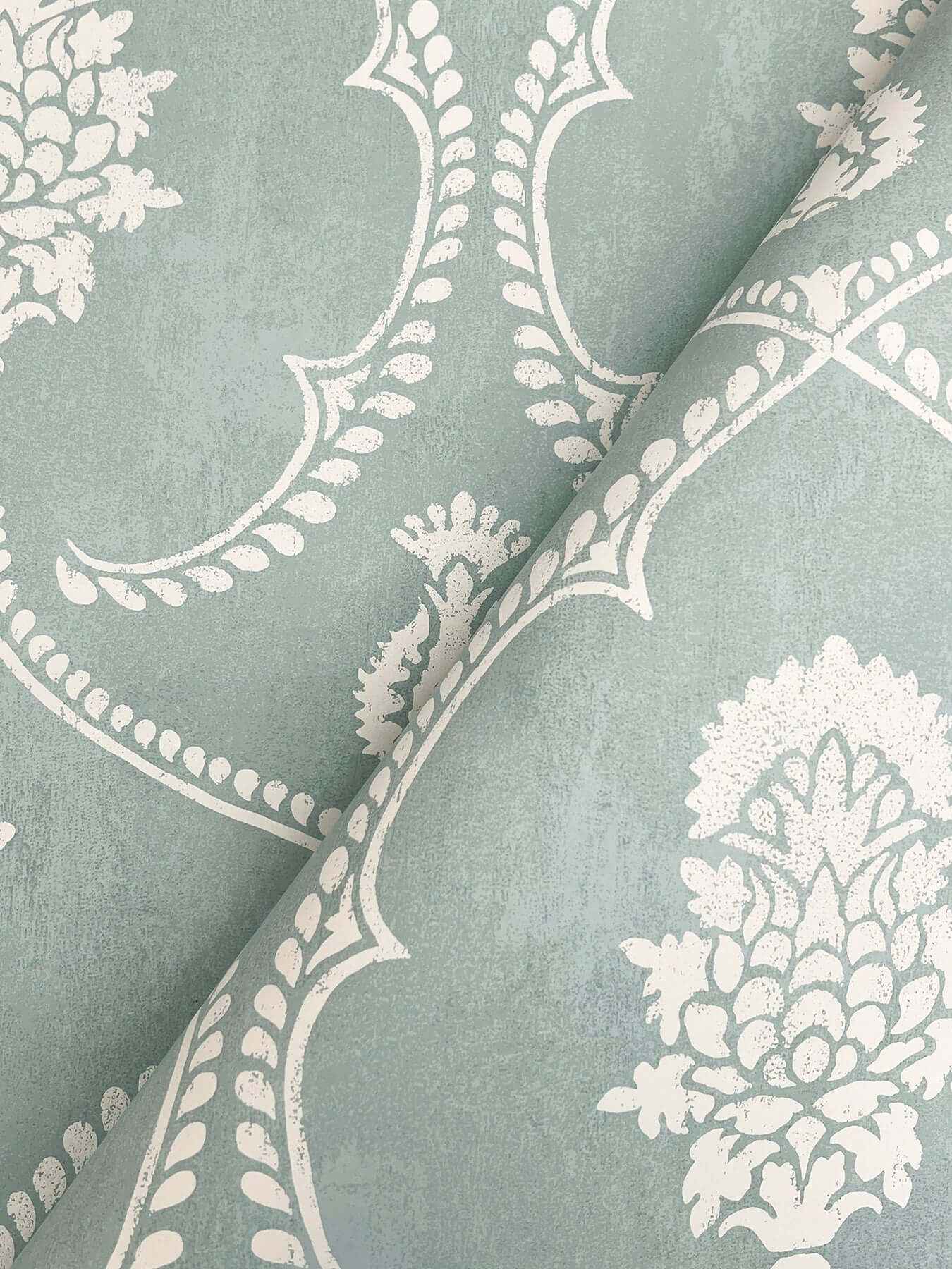 Royal Damask Jade Wallpaper - York Wallcoverings - MX9645 - York Wallcoverings Wallpaper