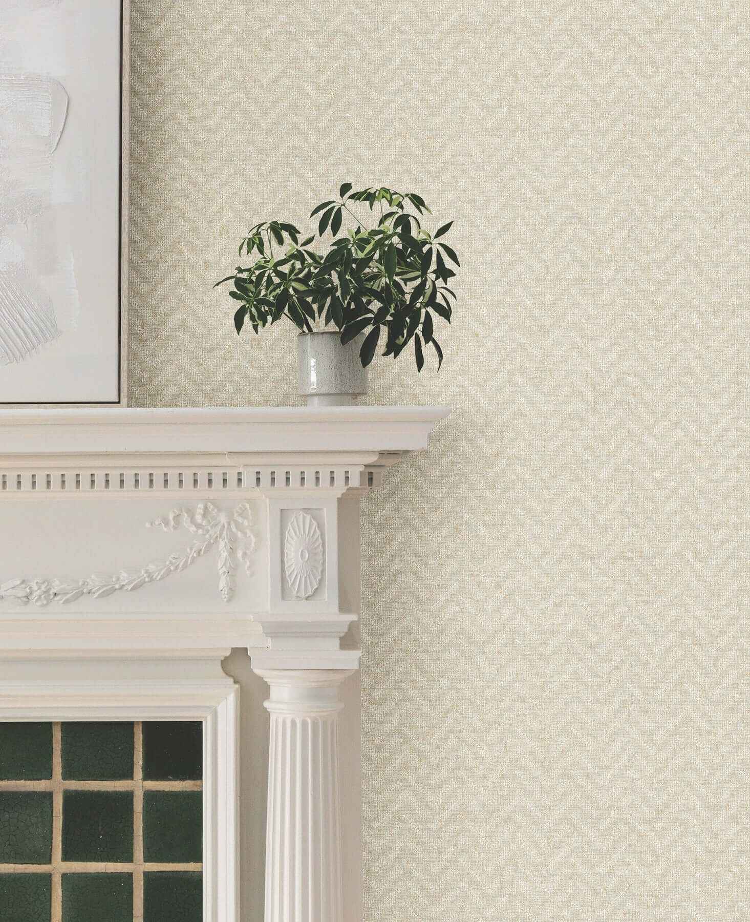 Regent Soft Beige Wallpaper - York Wallcoverings - MX9676