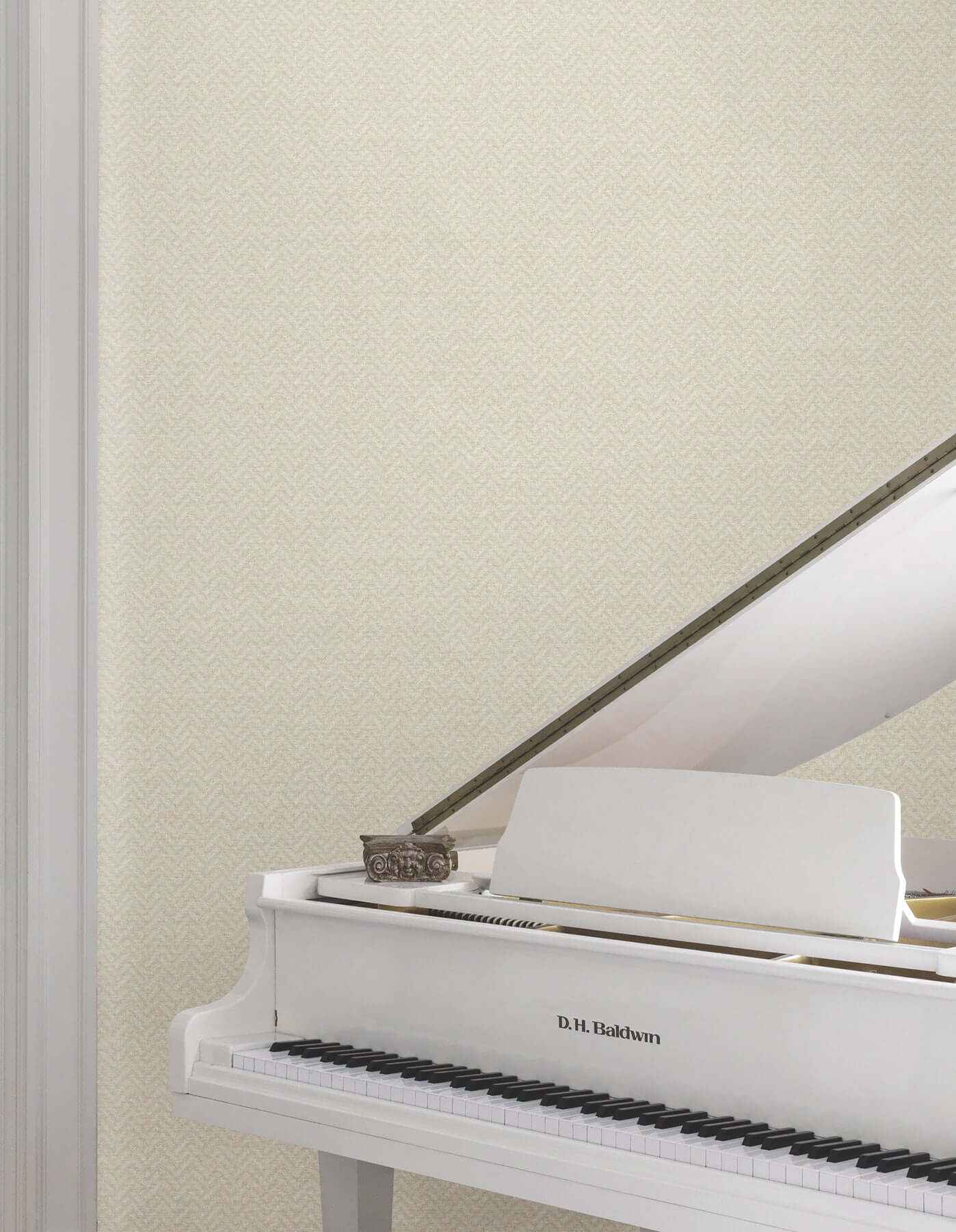 Regent Soft Beige Wallpaper - York Wallcoverings - MX9676 - York Wallcoverings Wallpaper