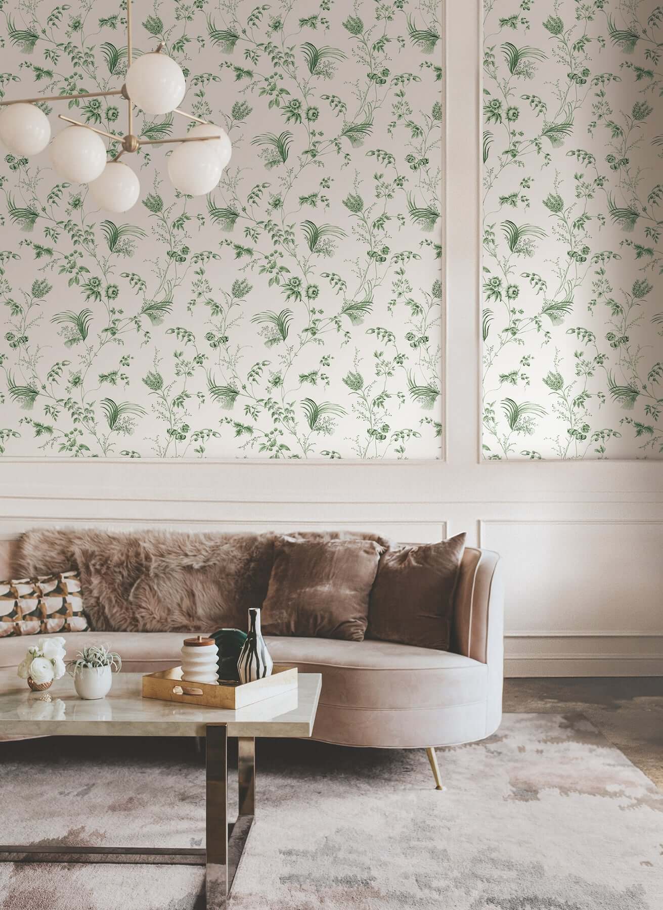 floral-lace-green-wallpaper-york-wallcoverings-mx9680 - York Wallpaper Wallpaper