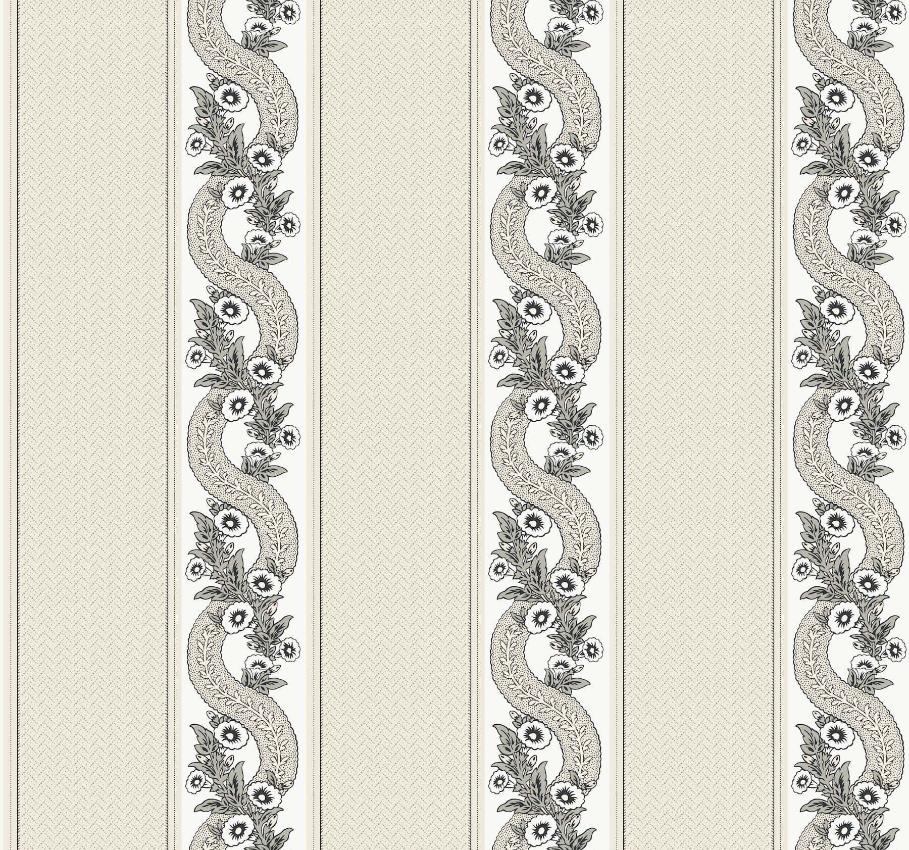 abbeys-garland-black-white-wallpaper-york-wallcoverings-mx9691 - York Wallcoverings Wallpaper