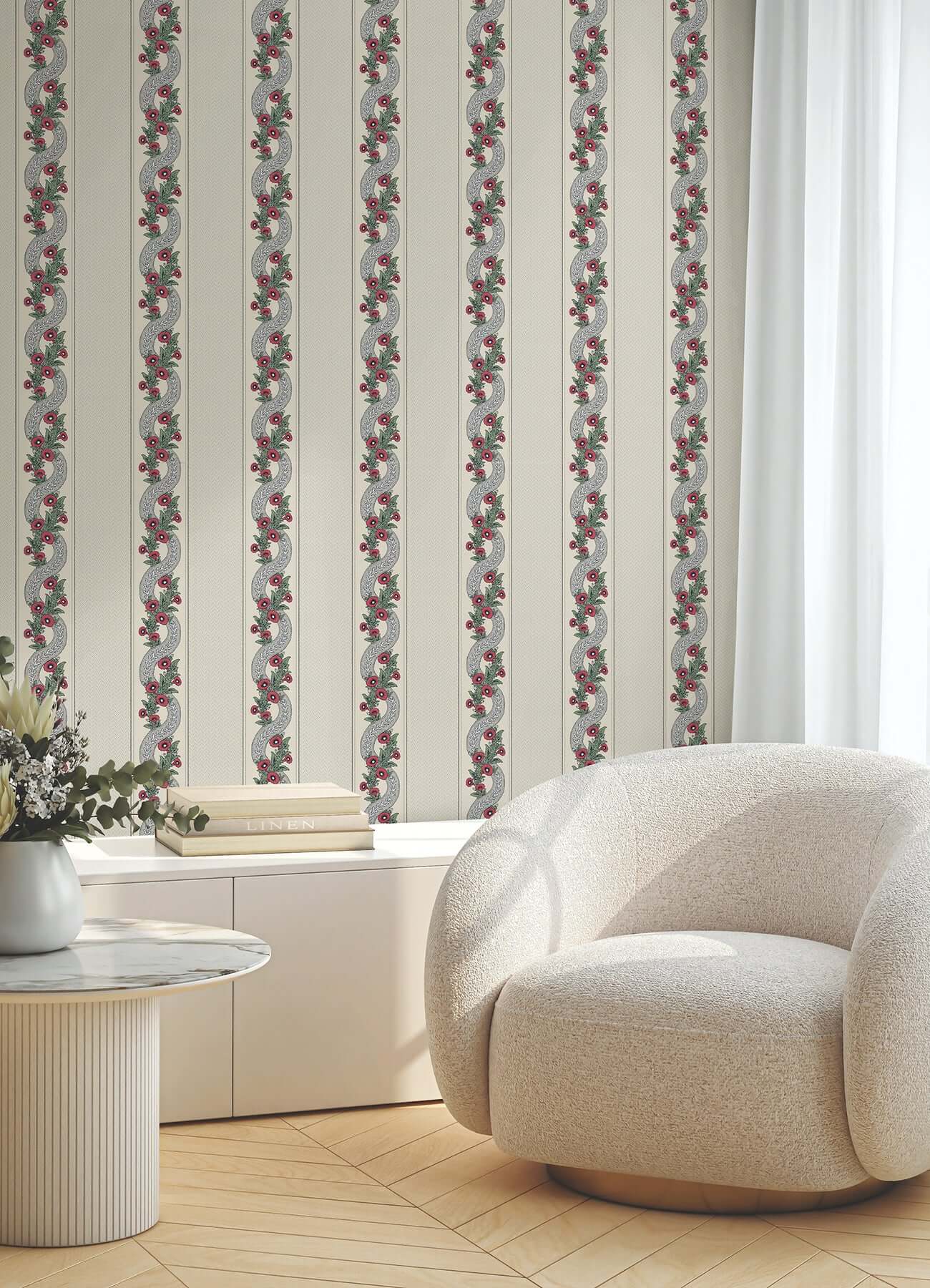 abbeys-garland-ruby-wallpaper-york-wallcoverings-mx9694 - York Wallpaper Wallpaper