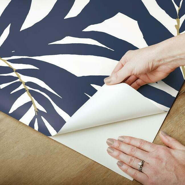 bali-leaves-premium-peel-stick-wallpaper-navy-gold-york-wallcoverings-psw1030rl