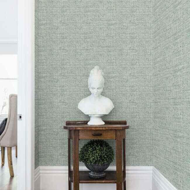Papyrus Weave Blue Peel & Stick Wallpaper - York Wallcoverings - PSW1040RL - York Wallcoverings Wallpaper