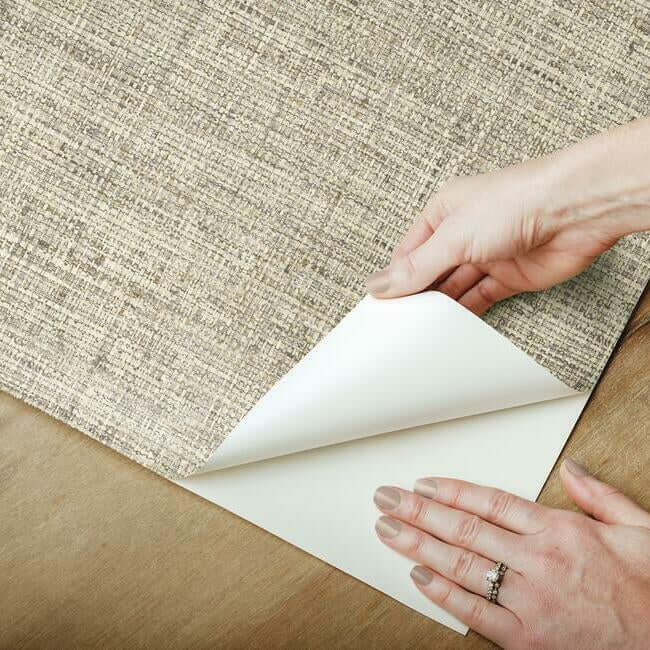 papyrus-weave-neutral-peel-stick-wallpaper-york-wallcoverings-psw1039rl - York Wallpaper Wallpaper