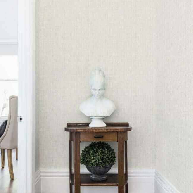 Papyrus Weave White Peel & Stick Wallpaper - York Wallcoverings - PSW1041RL - York Wallcoverings Wallpaper
