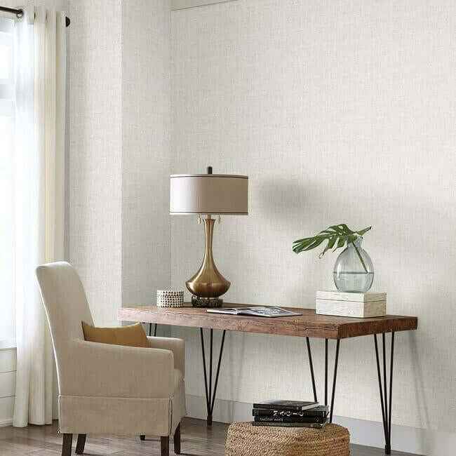 Papyrus Weave White Peel & Stick Wallpaper - York Wallcoverings - PSW1041RL - York Wallcoverings Wallpaper