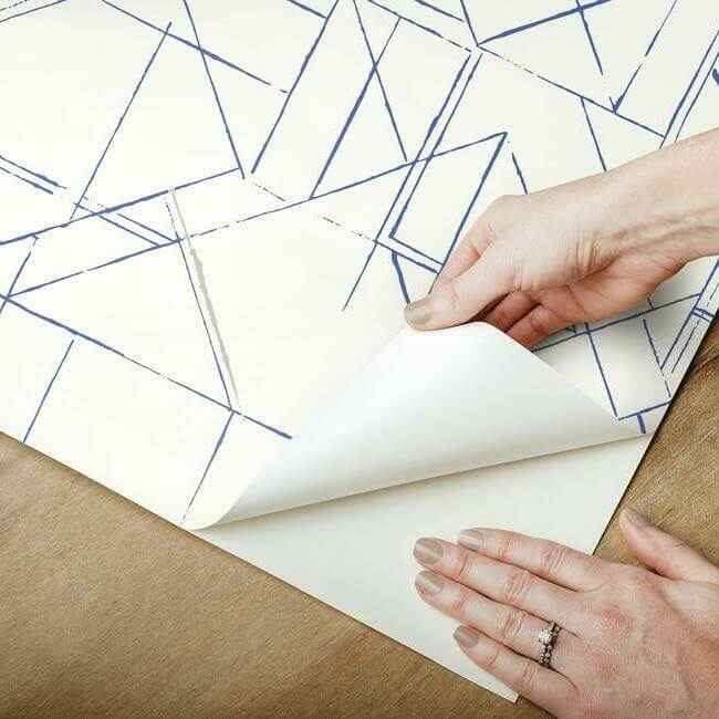 Prism Schematics Premium Peel Stick Wallpaper Cobaltsilver - York Wallcoverings - PSW1049RL - York Wallcoverings Wallpaper