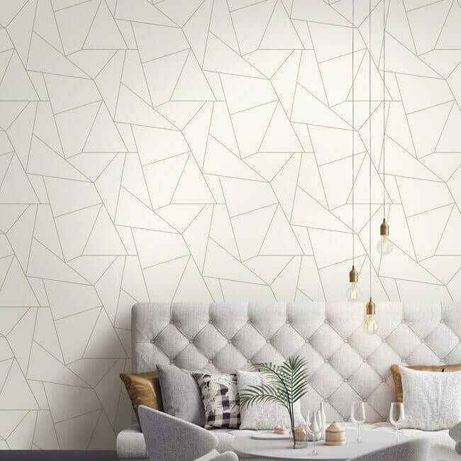 Fractured Prism Gold Metallic Peel & Stick Wallpaper - York Wallcoverings - PSW1064RL - York Wallcoverings Wallpaper
