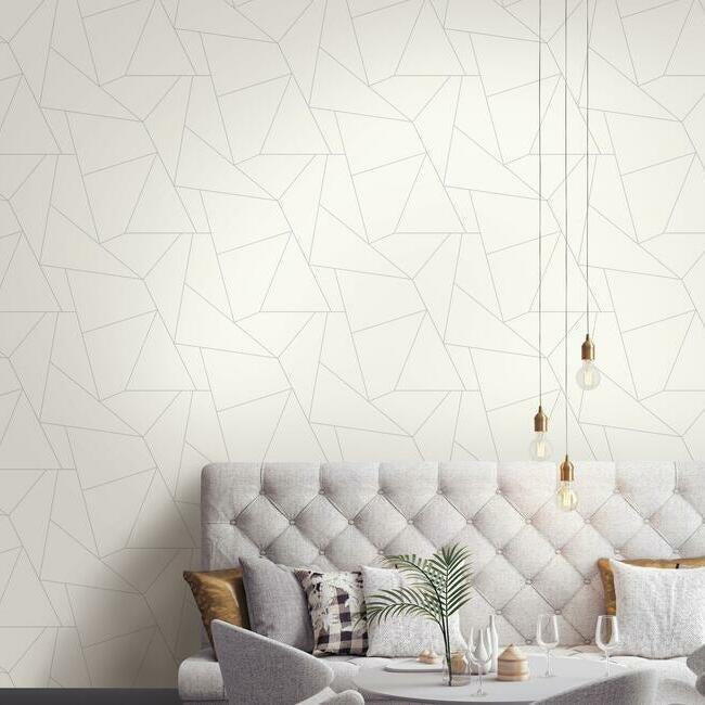 fractured-prism-premium-peel-stick-wallpaper-grey-york-wallcoverings-psw1065rl - York Wallcoverings Wallpaper