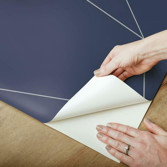 fractured-prism-premium-peel-stick-wallpaper-navy-york-wallcoverings-psw1235rl - York Wallcoverings Wallpaper