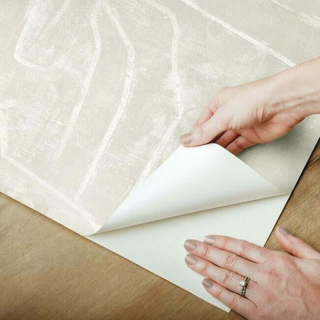 urban-chalk-beige-peel-stick-wallpaper-york-wallcoverings-psw1231rl - York Wallpaper Wallpaper