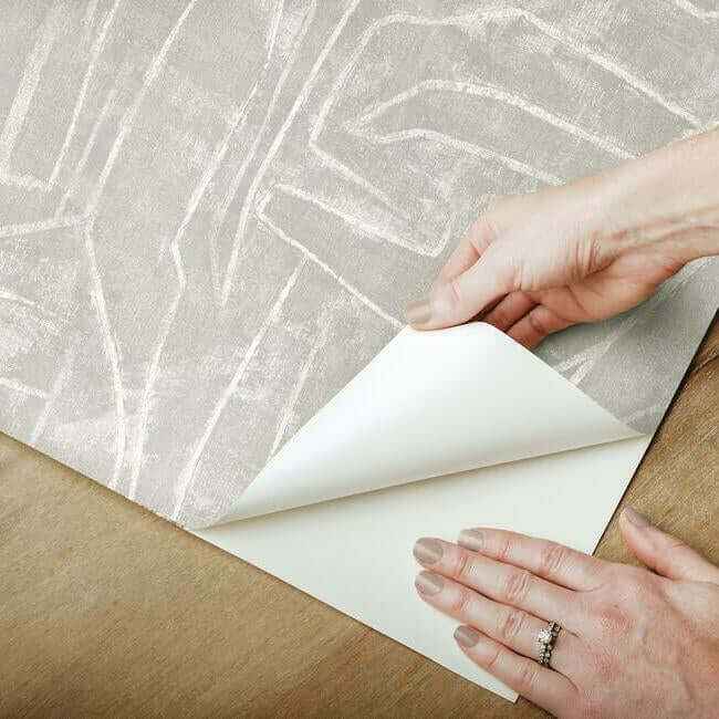 Urban Chalk Grey Peel & Stick Wallpaper - York Wallcoverings - PSW1069RL - York Wallcoverings Wallpaper