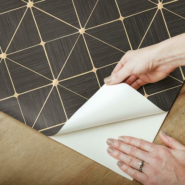 double-diamonds-premium-peel-stick-wallpaper-black-york-wallcoverings-psw1070rl - York Wallcoverings Wallpaper