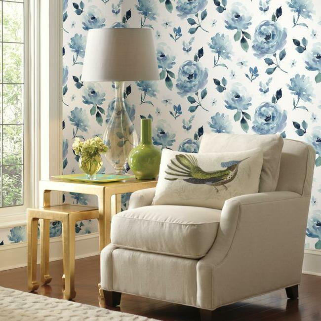 watercolor-blooms-premium-peel-stick-wallpaper-blue-york-wallcoverings-psw1074rl