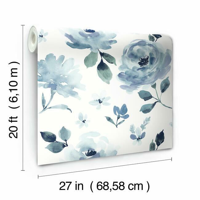 watercolor-blooms-premium-peel-stick-wallpaper-blue-york-wallcoverings-psw1074rl