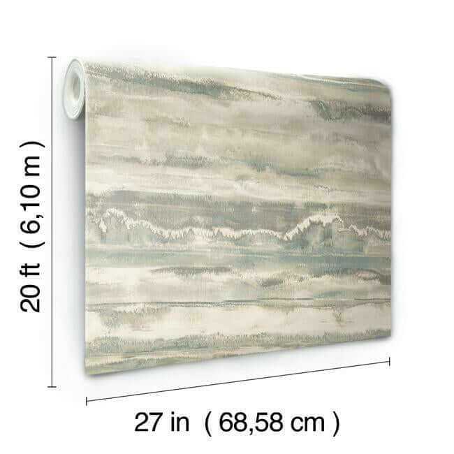 high-tide-premium-premium-peel-stick-wallpaper-taupeblue-york-wallcoverings-psw1105rl - York Wallcoverings Wallpaper
