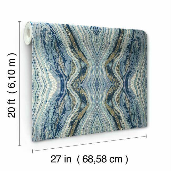 kaleidoscope-premium-peel-stick-wallpaper-blue-york-wallcoverings-psw1108rl - York Wallcoverings Wallpaper