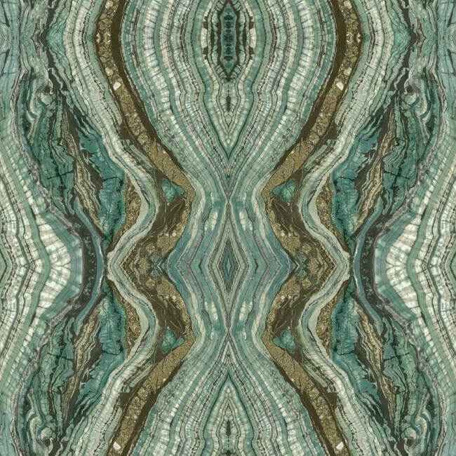 Kaleidoscope Teal Peel & Stick Wallpaper - York Wallcoverings - PSW1112RL - York Wallcoverings Wallpaper