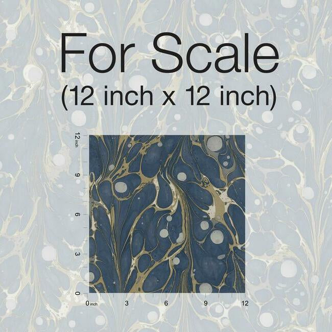 marbled-endpaper-premium-peel-stick-wallpaper-navy-york-wallcoverings-psw1114rl - York Wallcoverings Wallpaper