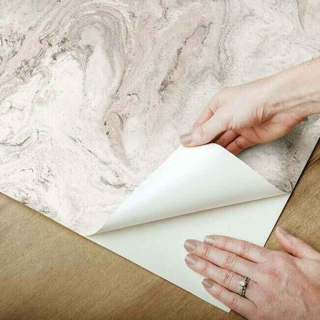 Oil & Marble Clay & Taupe Peel & Stick Wallpaper - York Wallcoverings - PSW1125RL - York Wallcoverings Wallpaper