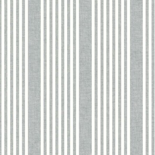 french-linen-stripe-premium-peel-stick-wallpaper-charcoal-york-wallcoverings-psw1133rl - York Wallcoverings Wallpaper